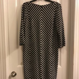 Taylor Black and Grey Slimming Dress